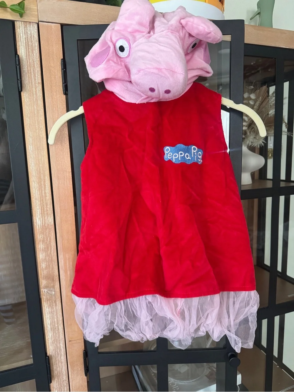 Peppa Pig costume dress halloween toddler girl hat tulle face 2017